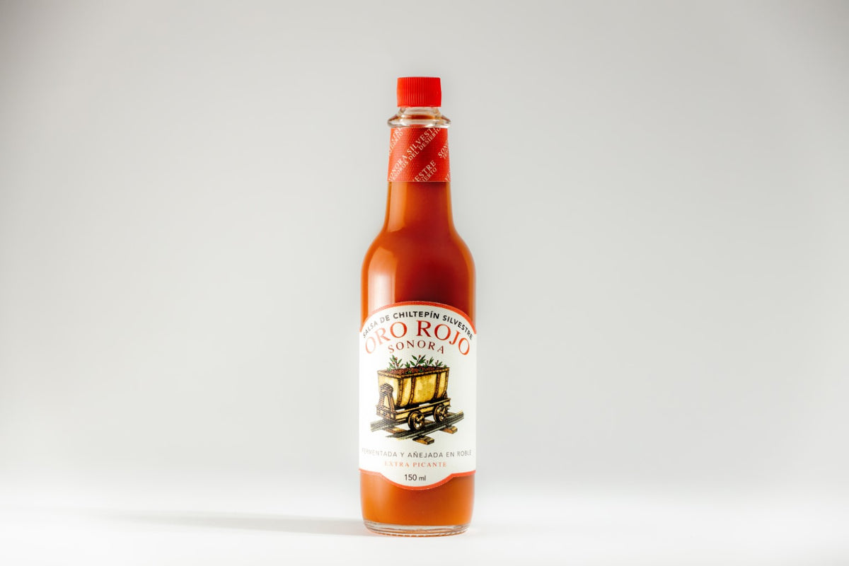 Salsa de Chiltepín Añejado - Oro Rojo Sonora (4 botellas)