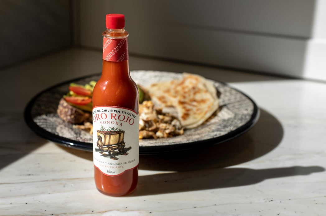 Salsa de Chiltepín Añejado - Oro Rojo Sonora (4 botellas)